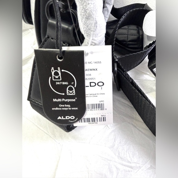 Aldo Black Quilted Messenger Bag. Aldo Miraewinx XBODY Bag. - Picture 11 of 13